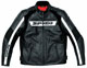 SPIDI ARMADA LEATHER JACKET IN WHITE,BLACK S-3XL