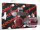 RIZOMA BILLET RESERVOIR - W,SIGHT GLASS - 27ML - 49MM HEIGHT - 40MM DIA - SIDE PORT - RED