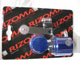 RIZOMA BILLET RESERVOIR - W,SIGHT GLASS - 27ML - 49MM HEIGHT - 40MM DIA - SIDE PORT - BLUE