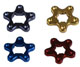 LLS FORK PRELOAD ADJUSTERS - HEXAGON - 14MM IN TITANIUM